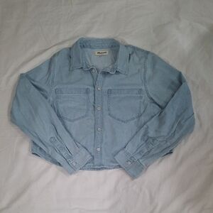 Madewell Denim button-up long Sleeve Top